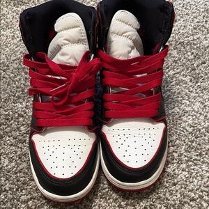Nike Red and Black High-Top Sneakers Retro Style